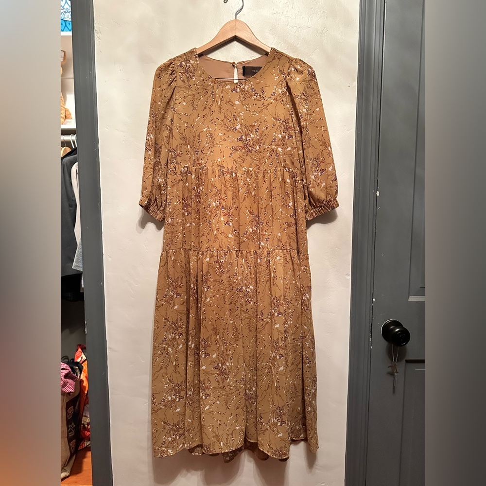 Elegant Floral Long Sleeve Dress